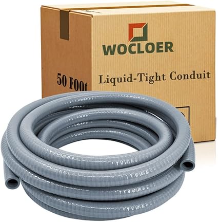 Photo 1 of Liquid-Tight Conduit - 2 inch 50 Foot PVC Flexible Non Metallic Liquid Tight Electrical Conduit. 2" Dia