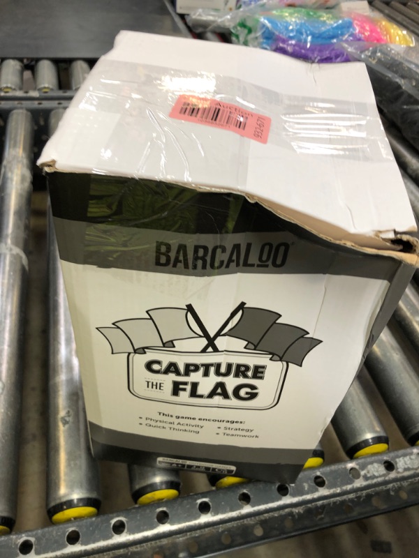 Photo 1 of Barcaloo Capture The Flag, Traditional 12 Player Set with Real Wood Handle Flags & Arm Bands - Outdoor Yard Game for Family, Kids and Teens - Cool Birthday Gifts for Boys, Family Reunions, & Field Day