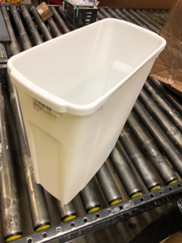 Photo 1 of Knape & Vogt 20qt Trash Can Contractor Pack of 6ea, 15.8-Inch by 14.2-Inch by 6.6-Inch,White