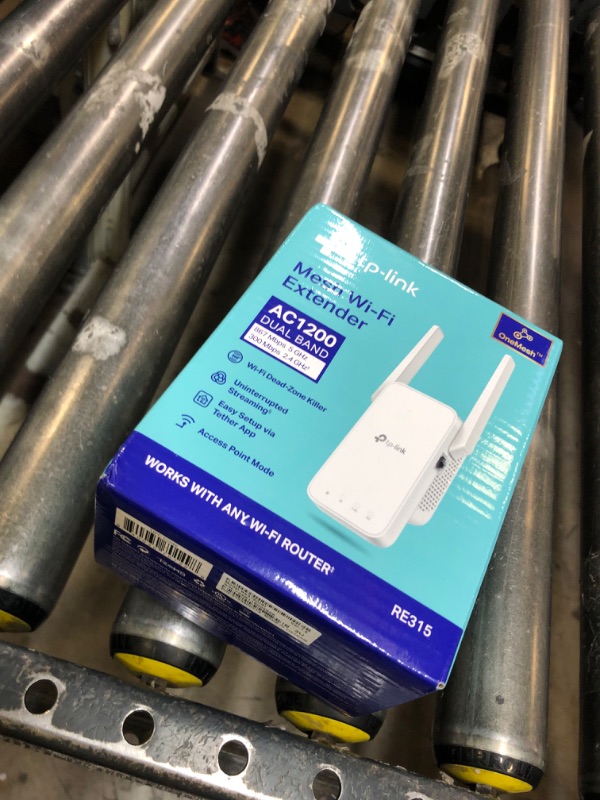 Photo 1 of TP-Link AC1200 WiFi Extender, 2025 Wirecutter Best WiFi Extender, 1.2Gbps home signal booster, Dual Band 5GHz/2.4GHz, Up to 1600 Sq.ft and 32 Devices, EasyMesh Compatible, One Ethernet Port (RE315)