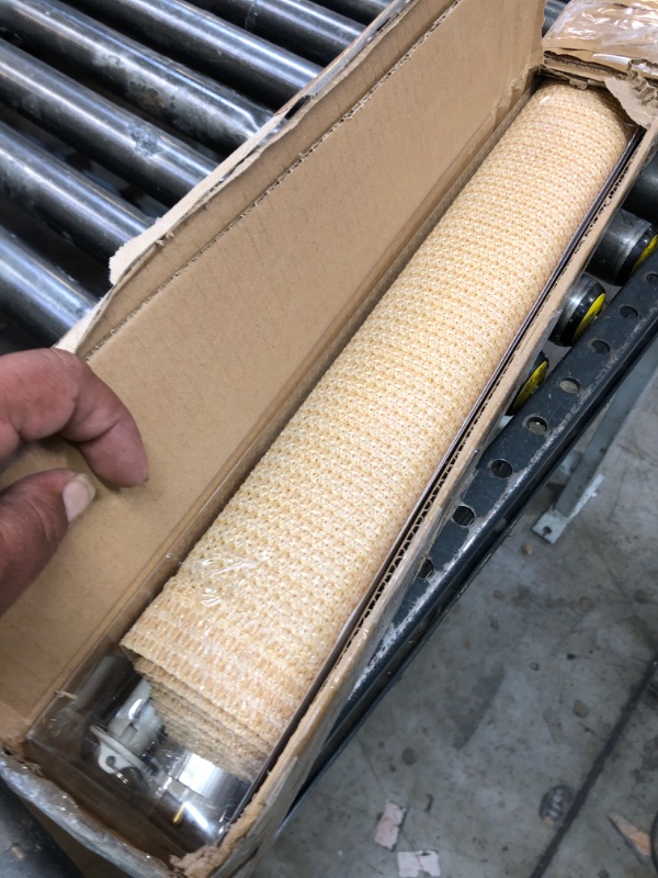 Photo 1 of HENG FENG Outdoor Roller Shade 6'(W) x6'(H) Cordless Exterior Roller Shade Patio Shades Roll up Outdoor Blinds for Porch Gazebo,Wheat