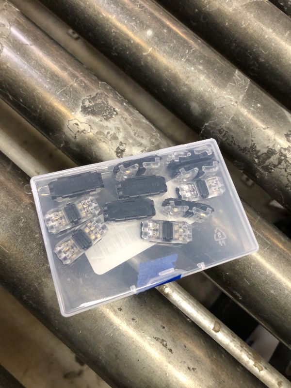 Photo 1 of Frienda 15 Pieces Low Voltage I Tap Wire Connectors 2 Pin 2 Way Universal Compact I Shape Terminals Without Wire Stripping Requirement Quick Toolless Solderless Splice Connector Kit for 18-22 AWG