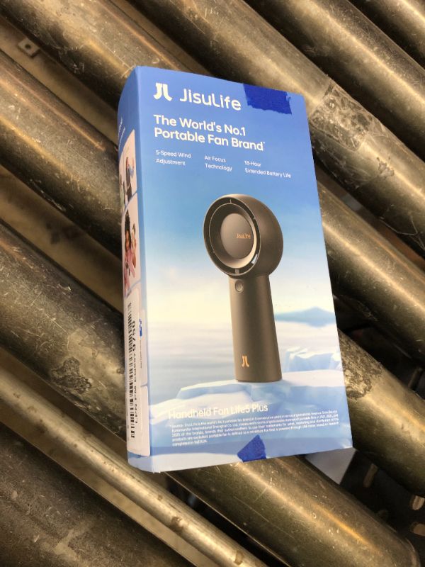 Photo 1 of JISULIFE Portable Handheld Turbo Fan [18H Max Cooling Time], 6000mAh USB Rechargeable Personal Battery Operated Lash Small Pocket Fan with 5 Speeds for Travel/Outdoor/Vacation/Concerts- Black