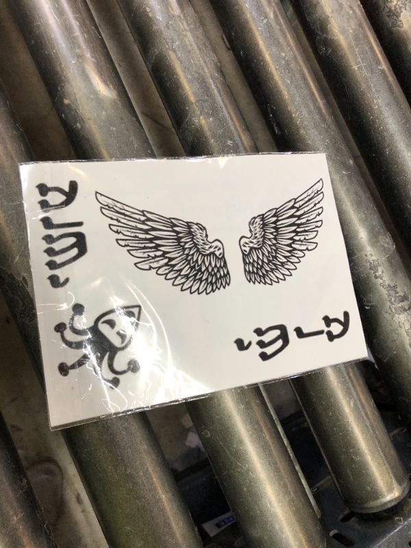 Photo 1 of CARGEN Celebrity Life-Size Temporary Tattoos - Realistic Singer J.B Life-Size Temporary Tattoo Chest Back Arm Face Sleeves Fake Tattoo Stickers for Fans for Men Women for Boys Girls for Concert Party