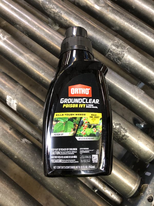Photo 1 of Ortho GroundClear Poison Ivy and Tough Brush Killer1 - Concentrate, Makes 8 Gallons, Kills Poison Ivy, Poison Oak, Kudzu & Wild Blackberry, Kills to the Root, 32 fl. oz.