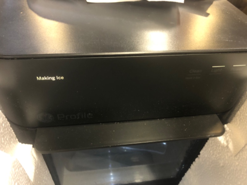 Photo 1 of GE Profile Opal 2.0 with 0.75 Gallon Tank, Chewable Crunchable Countertop Nugget Ice Maker, Scoop included, 38 lbs in 24 hours, Pellet Ice Machine with WiFi & Smart Connected, Black Stainless Steel