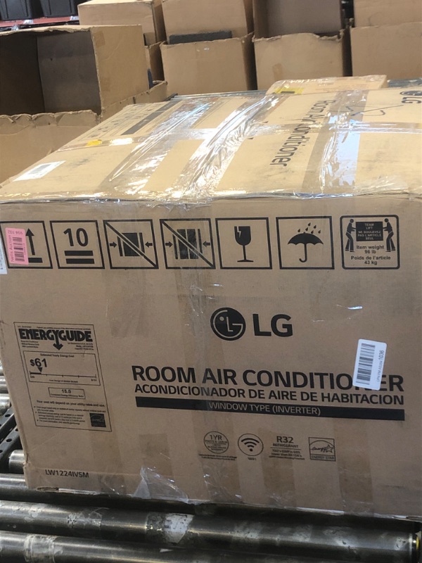 Photo 1 of LG 12,000 BTU Dual Inverter Smart Window Air Conditioner, Cools 550 Sq. Ft., Ultra Quiet Operation, Up to 35% More Energy Savings, Energy Star, with LG ThinQ, Amazon Alexa and Hey Google, 115V