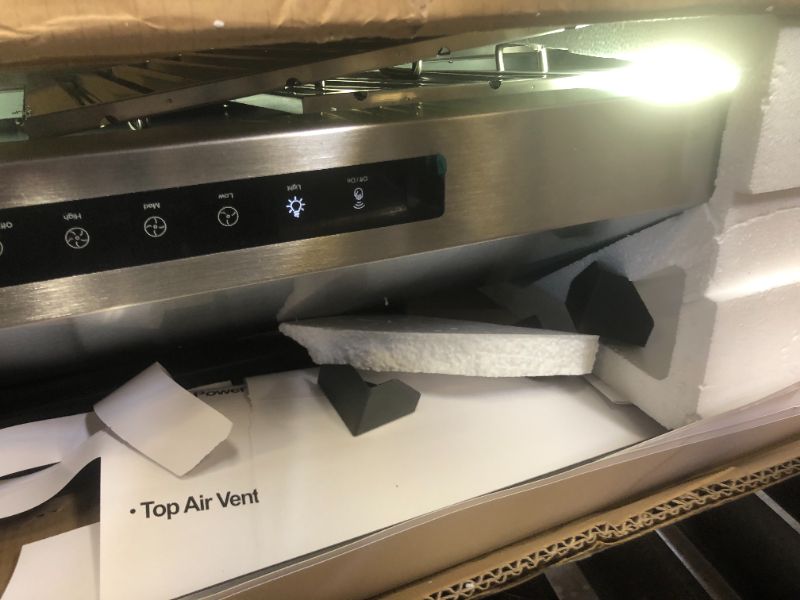 Photo 1 of VIKIO HOME Range Hood 42 Inch Under Cabinet, Kitchen Hood with 980 CFM, 3-Speed Gesture Sensing & Touch Control Panel, Stainless Steel Vent 2 Pcs Baffle Filters with Handlebar