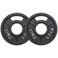 Photo 1 of BalanceFrom Cast Iron Weight Plates, Black, 2-Inch?Multiple Weight Options, Pair or Set, for Strength Training & Home Gym
