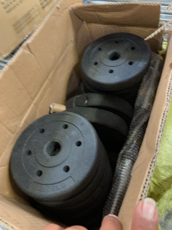 Photo 1 of 50Lb plastic weight set 