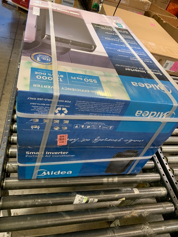 Photo 1 of * Factory seal*---Midea Duo 14,000 BTU (12,000 BTU SACC) High Efficiency Inverter, Ultra Quiet Portable Air Conditioner, Cools up to 550 Sq. Ft., Works with Alexa/Google Assistant, Includes Remote Control & Window Kit