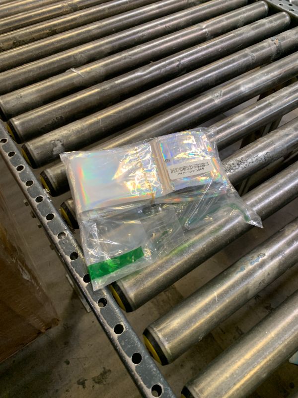 Photo 1 of 100 Pcs Holographic Resealable Packaging Bags for Small Business Supplies, Cute Small Color Smell Proof Foil Pouch Plastic Baggies for Lip Gloss Soap Party Food Storage (4x6 inch)
