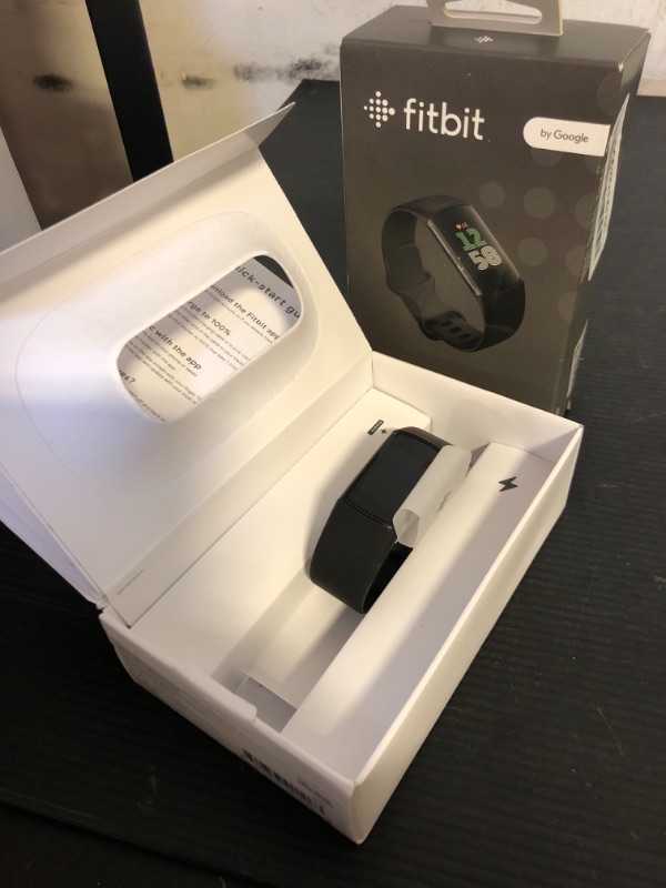 Photo 1 of Fitbit Charge 6 Fitness Tracker with Google apps, Heart Rate on Exercise Equipment, 6-Months Premium Membership Included, GPS, Health Tools and More, Obsidian/Black, One Size (S & L Bands Included)