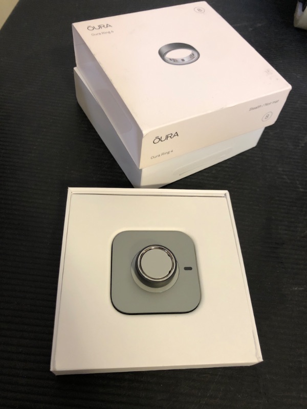 Photo 1 of Oura Ring 4 - Stealth - Size 8 - Smart Ring - Unique Sizing, Not Standard US Ring Sizes - Size First - Sleep Tracking Wearable - Heart Rate - Fitness Tracker - Up to 8 Days of Battery Life