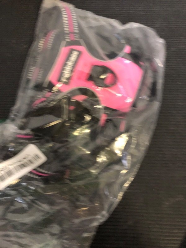 Photo 1 of rabbitgoo Dog Harness No Pull with 2 Leash Clips, Adjustable Soft Padded, Reflective Oxford No Choke Pet Vest with Easy Control Handle for Large Dogs, Hot Pink, S