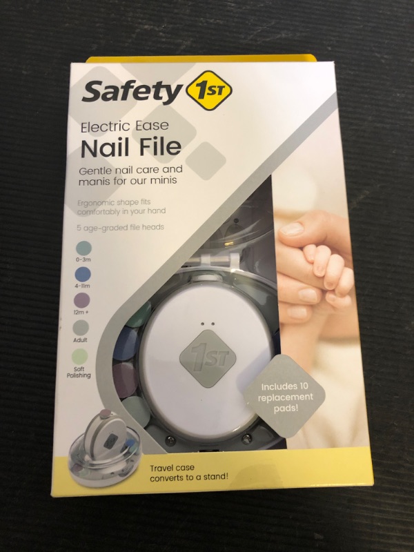 Photo 1 of Safety 1st Electric Ease Nail File, Gentle and Easy to use, with Built in Light, Grey