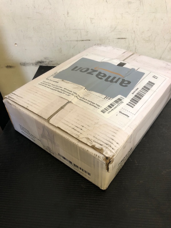 Photo 1 of TYPLASTICS Trash Can Liner - Wholesale 1000 Count Black Garbage bags on Perforated Roll 7-10 Gallon Multipurpose for Office Bathrooms Business Home Commercial and Industrial Needs 24" x 24"