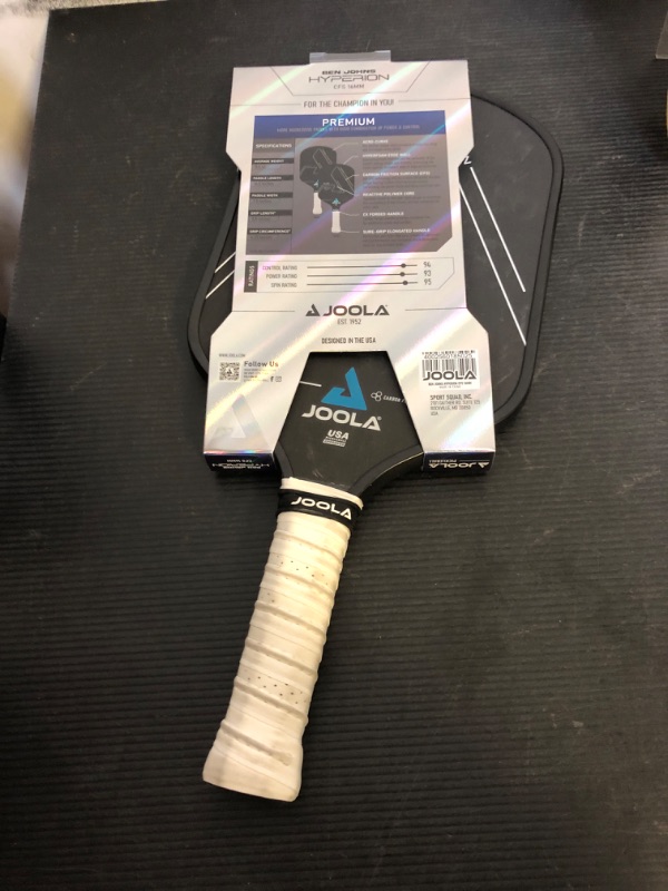 Photo 1 of JOOLA Ben Johns Hyperion CFS Pickleball Paddle - Carbon Surface with High Grit & Spin, Elongated Handle, USAPA Approved Ben Johns Paddle