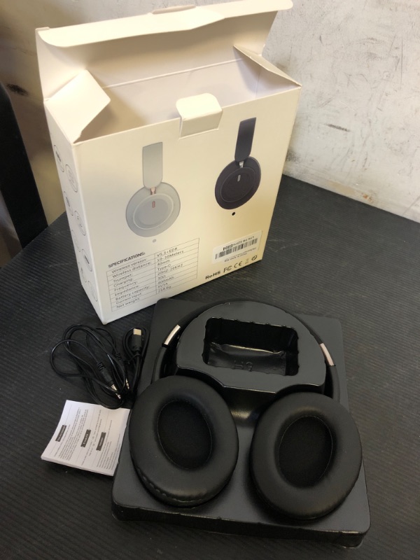 Photo 1 of ABEAUROOSE Foldable Bluetooth Headphones with Hidden Mic, Over-Ear Wireless Headphones for Cell Phone, PC, Laptop (Black)