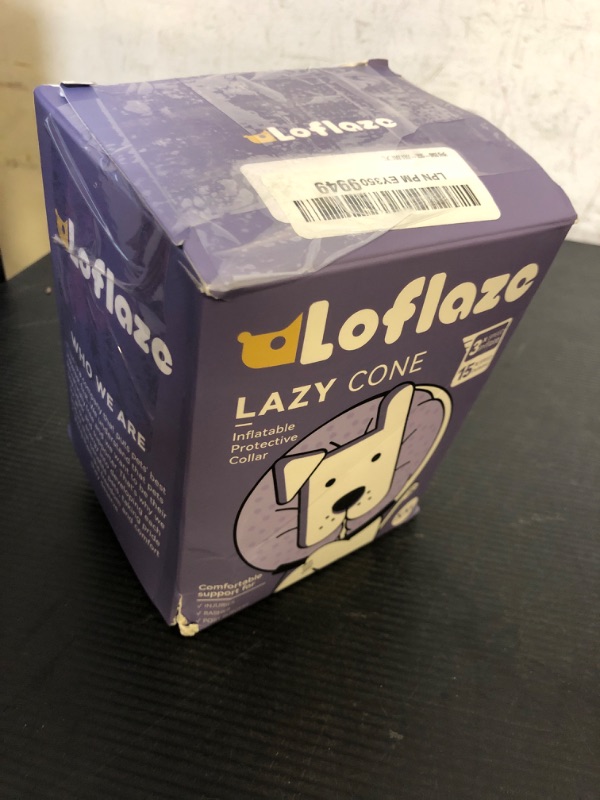 Photo 1 of Loflaze Inflatable Dog Cone Collar - Dog Neck Donut Cone Collar Alternative After Surgery - Soft Cone for Large Medium Small Dogs Cats - Alternative Recovery E Collar (Blue, XXL)
