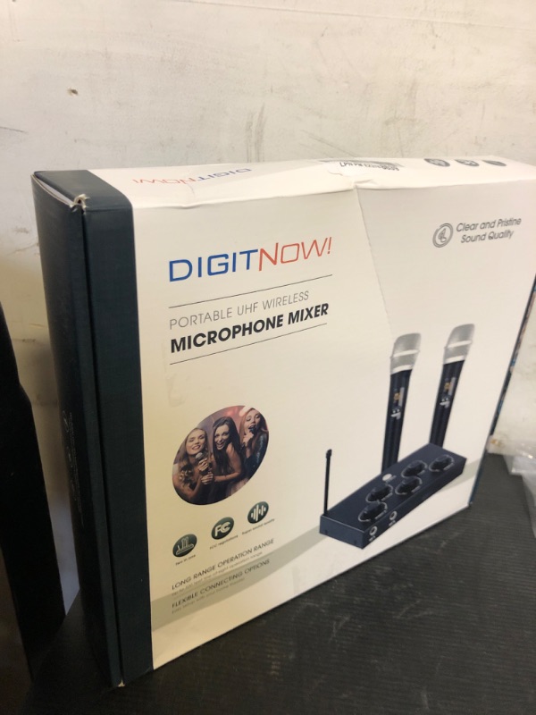 Photo 1 of DIGITNOW!Portable Karaoke Microphone Mixer System Set, with Dual UHF Wireless Mic, HDMI-ARC/Optical/AUX & HDMI In/Out in Singing Receiver for Smart TV, PC, KTV, Home Theater, Amplifier, Speaker