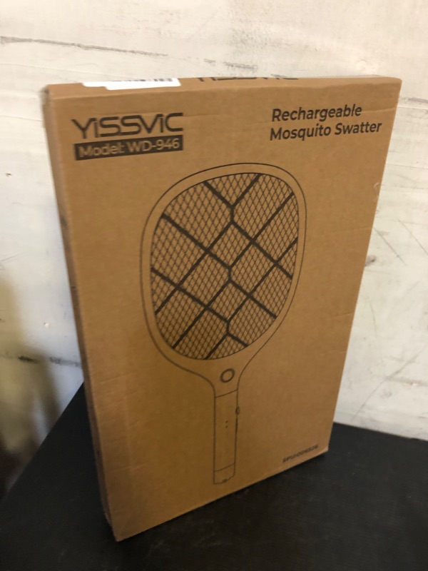 Photo 1 of YISSVIC Electric Fly Swatter Bug Zapper Racket 4000V Rechargeable Mosquito Killer with LED Light for Indoor Home Office Backyard Patio Camping