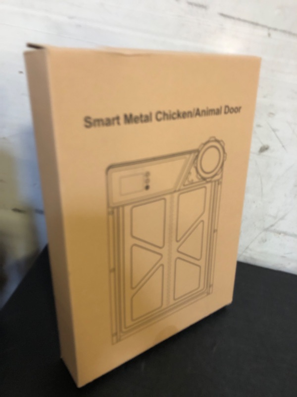 Photo 1 of Large Size Automatic Chicken Coop Door Solar - Powered Auto Chicken Door Opener, Timer Modes for Safe and Convenient Chicken Keeping with Intelligent Obstacle Sensors, Remote Control, 14.2"H x 10.83"L