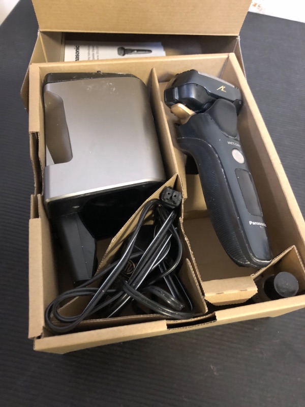 Photo 1 of Panasonic Electric Razor for Men, Electric Shaver, ARC5 with Premium Automatic Cleaning and Charging Station, Wet Dry Shaver Men, Cordless Razor, with Pop-Up Trimmer ES-LV97-K, Black