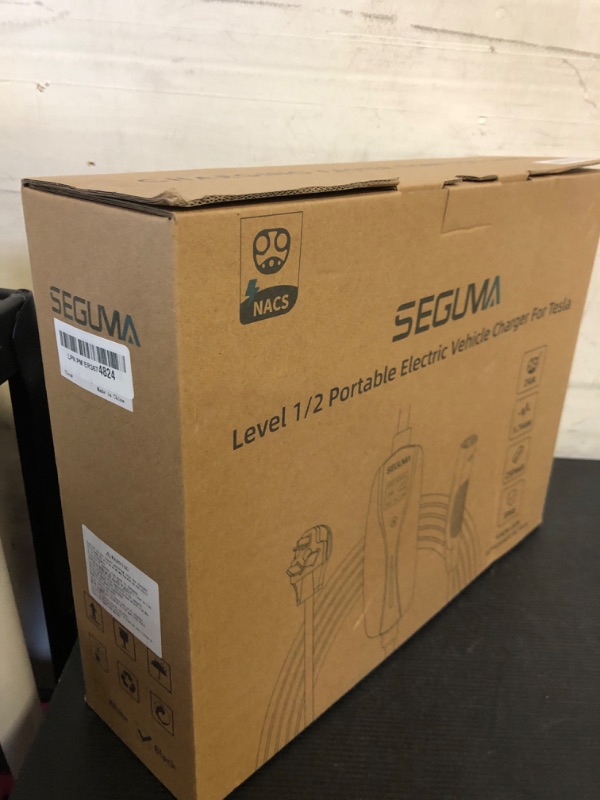 Photo 1 of SEGUMA NEMA 10-30 Level 2 Tesla Charger-24A 240V, 25FT Extension Cable, Adjustable Current(10-24A)-Portable Home Mobile EV Charger for Model Y/X/3/S/Cybertruck,NACS Connector for 3-Prong Dryer Outlet