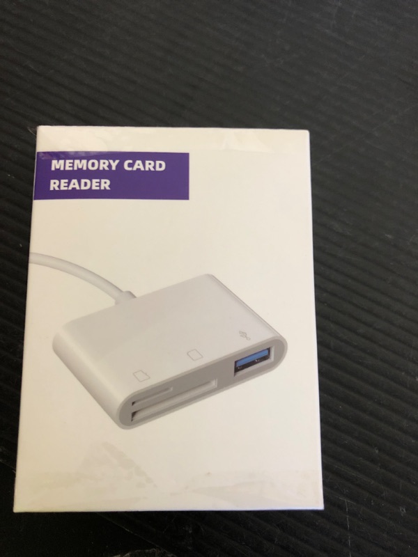 Photo 1 of SD Card Reader for iPhone iPad, Micro SD Card Reader Memory Card Reader with USB Adapter Plug and Play Trail Game Camera Card Viewer Supports SD and TF Card No App Required