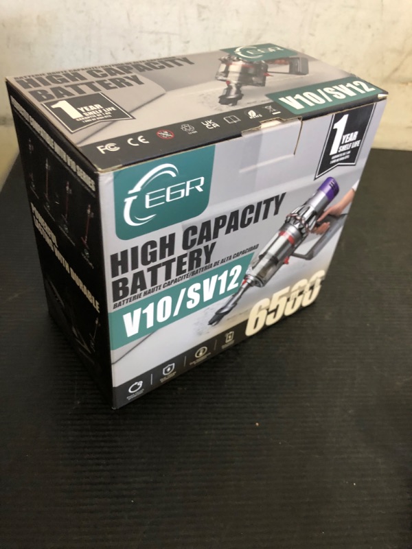 Photo 1 of EGR High Capacity 6500mAh V10 Battery Replacement Compatible with V10 Animal V10 Absolute V10 Fluffy V10 Motorhead SV12 Cordless Stick Vacuum Cleaner (Not Fit SV10)