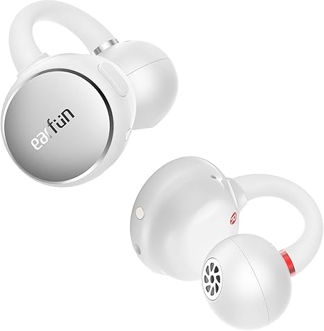 Photo 1 of EarFun Clip Open Ear Earbuds, Wireless Clip On Headphones, Adaptive Comfort with Secure Fit, Bluetooth 6.0, LDAC, Hi-Res Audio, 2 Mics AI ENC Call, 40H Playtime, Earbuds for Sports, Running, Workout