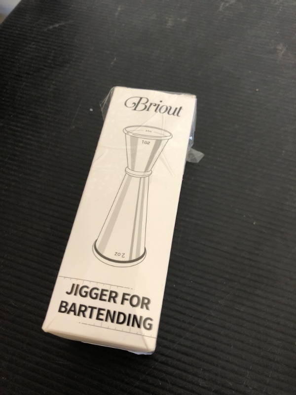 Photo 1 of Briout Jigger for Bartending, Double Cocktail Jigger Japanese Premium 304 Stainless Steel Jigger 2 OZ 1 OZ with Measurements Inside