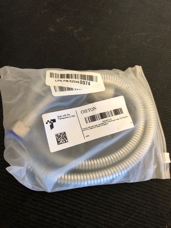 Photo 1 of OIETON Flexible Stainless Steel Handheld 39 Inches Shower Hose, Brass Connectors, Durable and Flexible