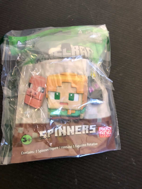 Photo 1 of Minecraft Spinner Toys Series 2 – Enderman, Magnetic & Stackable Fidget Spinner – Official Licensed Collectible by Just Toys LLC (2.5?) (Glow-in-The-Dark Creeper, Panda, Alex, Enderman, Pig)