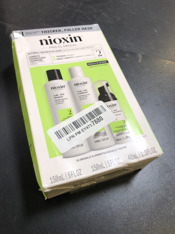 Photo 1 of Nioxin Scalp + Hair Thickening System 2 | For Natural Hair with Progressed Thinning | Boost Hair Density with Niacinamide & Biotin | Trial Size | 1 Month Supply