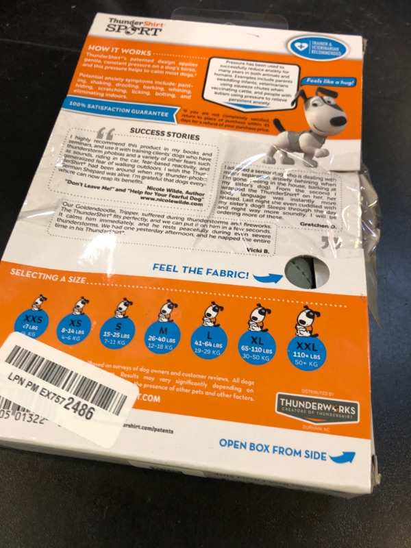 Photo 1 of ThunderShirt for Dogs, Medium, Platinum Sport - Dog Anxiety Relief Calming Vest
