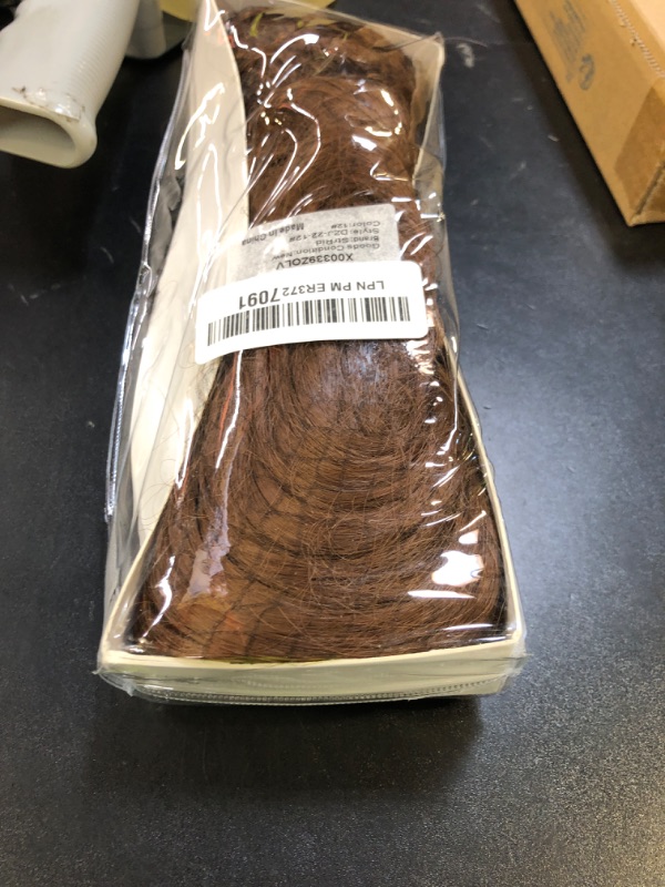 Photo 1 of StrRid Copper Brown Claw Ponytail Extension Wavy 22" Synthetic Curly Fake Clip in Extensions Wig Hair Pieces Fluffy Not Easily Knotted Clips on Ponytails for Women Wedding Party Daily Use 6 Oz