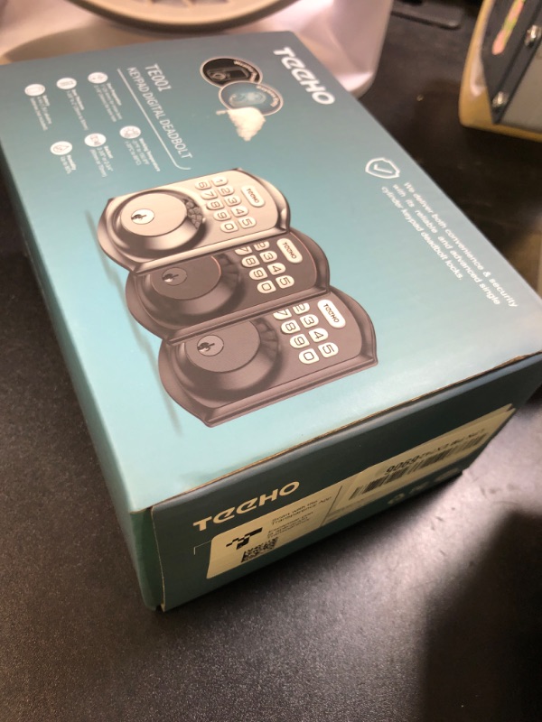 Photo 1 of TEEHO TE001 Keyless Entry Door Lock with Keypad - Smart Deadbolt Lock for Front Door with 2 Keys - Auto Lock - Easy Installation - Matte Black
