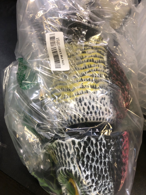 Photo 1 of Hedoc Fake Owl Decoys to Scare Birds Away, Rotating Head Sculptures, Nature Enemy Scarecrow Plastic Statues, Pest Repellent, Bird Control and Pigeon Deterrent Outdoor Yard, Garden Protectors