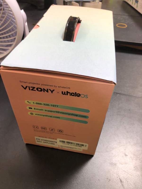 Photo 1 of VIZONY E1 Pro Netflix-Certified Smart Projector, 550 ANSI Lumens, WiFi Bluetooth, Auto Focus & Keystone, Native 1080P & 4K Support, Full-Sealed Optical Engine, Portable Home Theater for Indoor/Outdoor