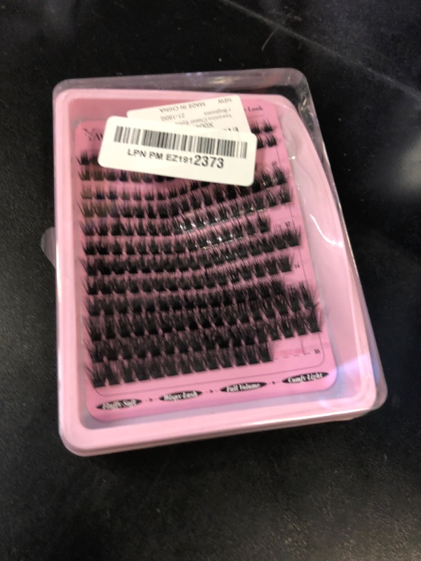 Photo 1 of Yawamica Cluster Eyelash Extensions Fluffier 10-16mm Wispy Lash Clusters 100D Thick Volume Individual Lashes D Curly Eyelash Clusters 240pcs DIY Lash Extension at Home for Beginners