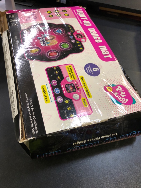 Photo 1 of Dance Mat Toys for 3-12 Year Old Girls, 6-Button Kids Dance Mats Bluetooth Dance Pad, Light-up 6 Game Modes Dance Mat for Kids, Christmas/Birthday Gifts for 3-5 6 7 8 9 10+ Year Old Kid
