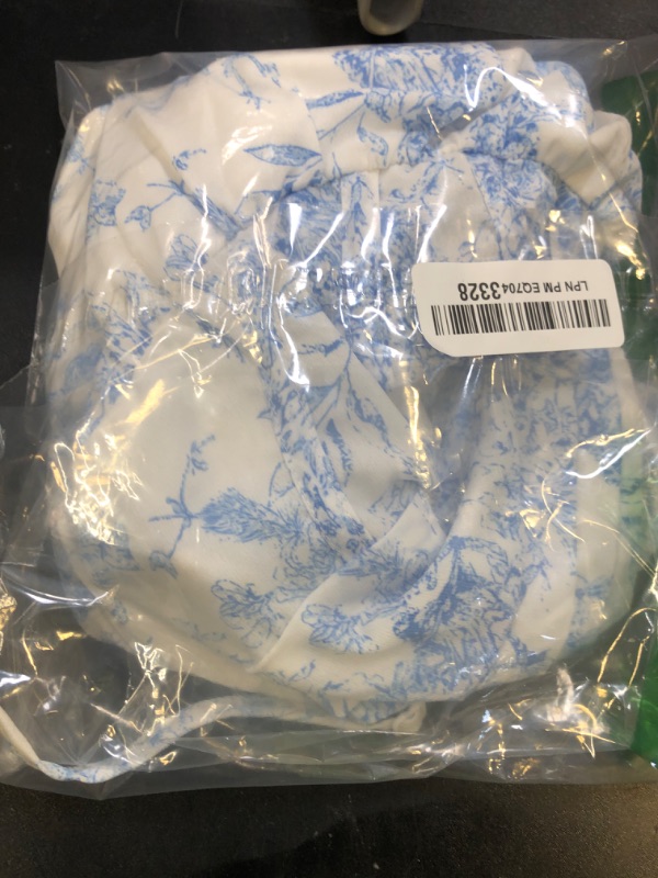 Photo 1 of Floerns Girl's Floral Print Sleeveless Ruched Ruffle Hem A Line Cami Short Dress White Blue 8Y