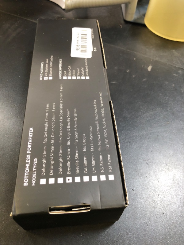 Photo 1 of Normcore 54mm Slim Naked Portafilter with 18g Precision High Extraction Basket, Genuine American Walnut Handle Fits 54mm Breville Sage Barista Machines, Except Bambino Plus