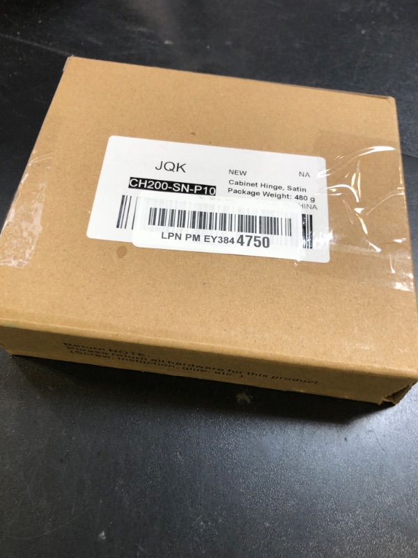 Photo 1 of JQK 1/2 Inch Overlay Cabinet Door Hinges Satin Nickel, 10 Pack 5 Pairs Flush Face Mount Cupboard Self-Closing Kitchen Cabinet Hinges, CH200-SN-P10