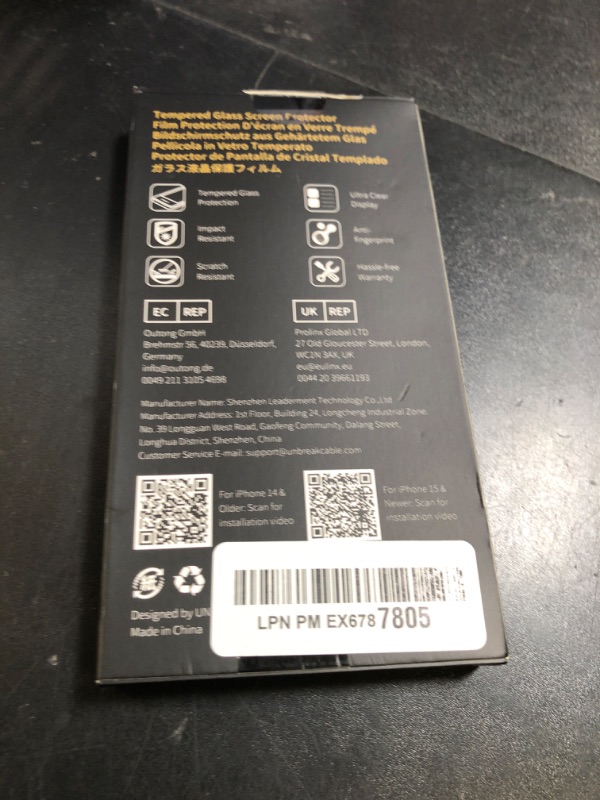 Photo 1 of UNBREAKcable Privacy Screen Protector for iPhone 16 Pro Max, Anti-Spy Shatterproof Tempered Glass [True 28°Anti Spy] [9H Hardness] [Easy Installation Frame] Black Protector for iPhone 6.9" - 2 Pack