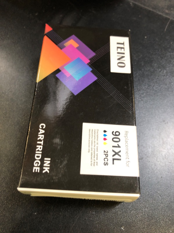 Photo 1 of TEINO 901 Ink Cartridges Remanufactured Ink Cartridge Replacement for HP 901 901XL 901 XL use with HP OfficeJet J4680 J4580 4500 J4500 Series J4680c J4624 J4640 J4524 Printers (Black Tri-Color) 901XL