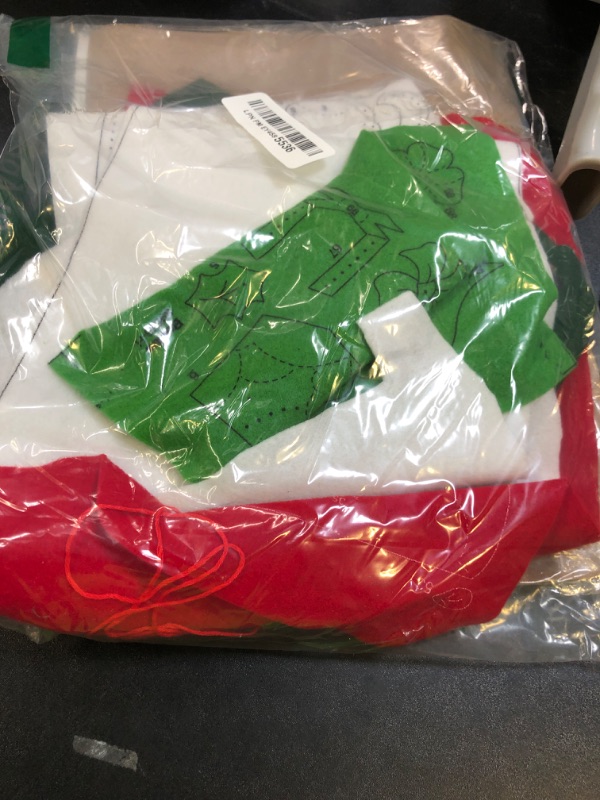 Photo 1 of Bucilla Felt Applique 18" Stocking Making Kit, Jolly Pups Santa, Perfect for DIY Arts and Crafts, 89556E