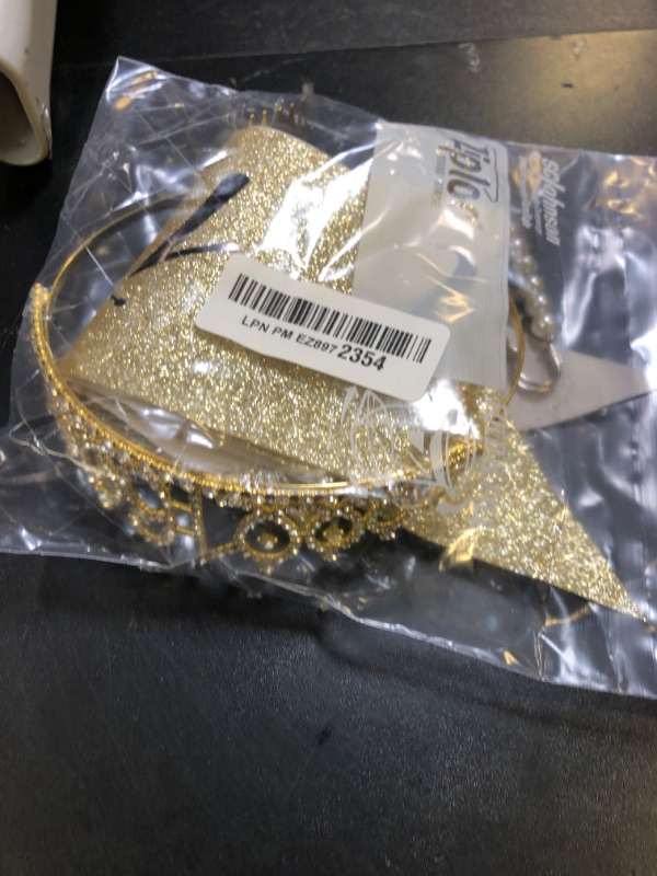 Photo 1 of 16th Birthday Tiara and Sash Kit- "Sweet 16"Birthday Decorations 16th Birthday Party Gifts Birthday Party Supplies for Girls (gold)